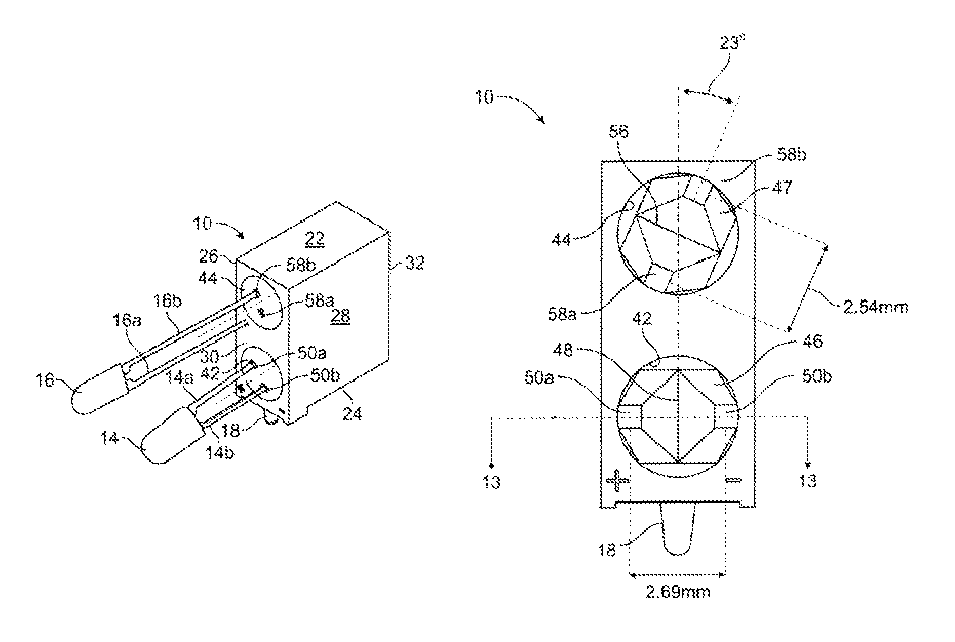 Two-high light-emitting diode holder structure