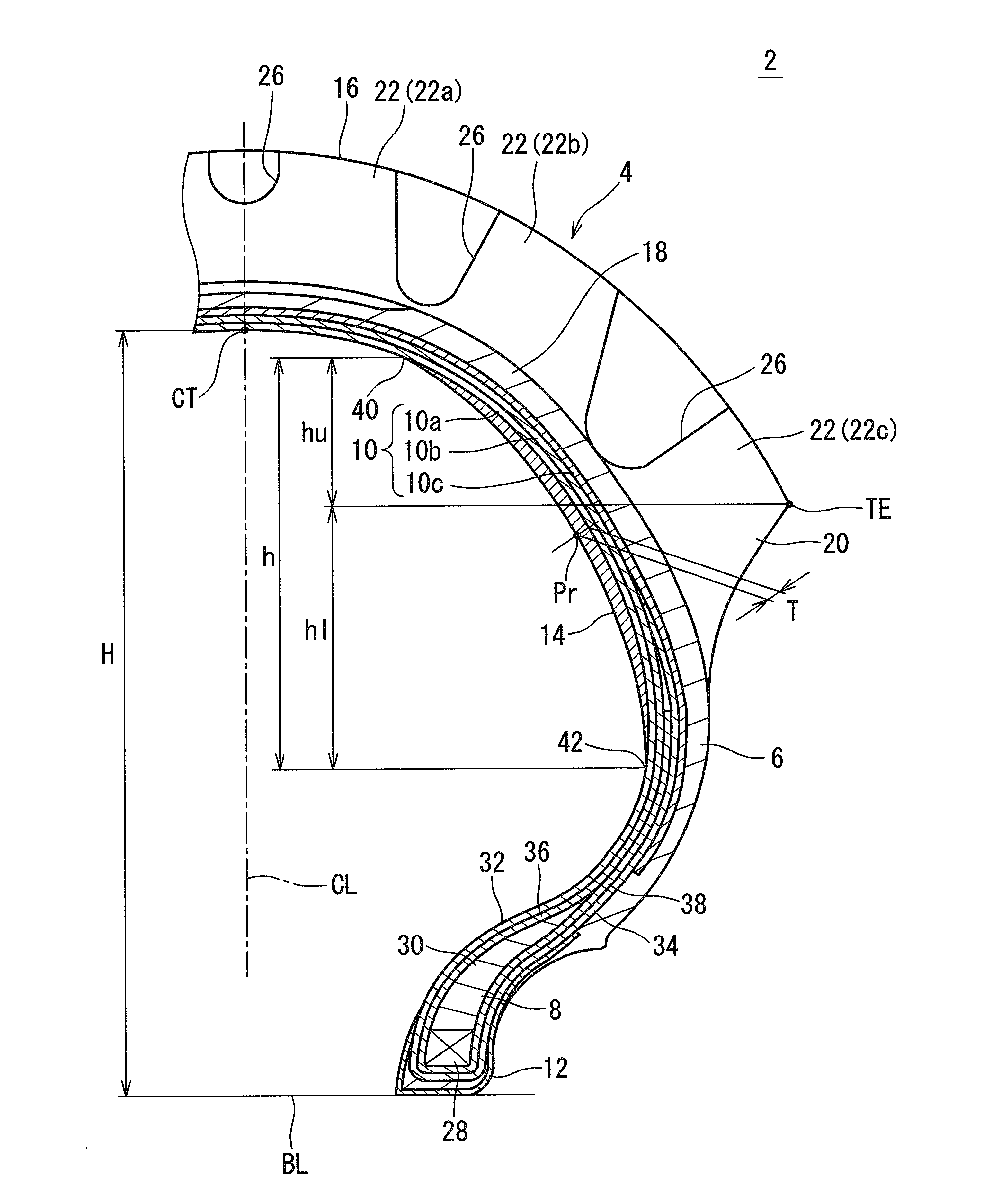 Motorcycle tire for uneven terrain