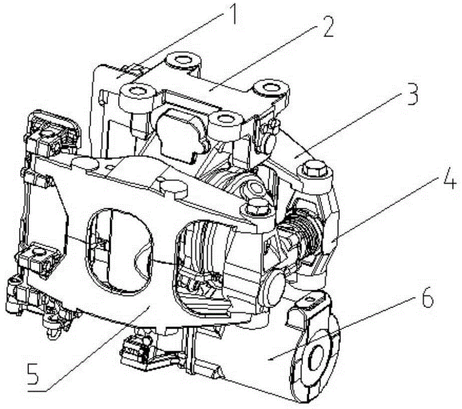 Railway locomotive vehicle braking clamp unit