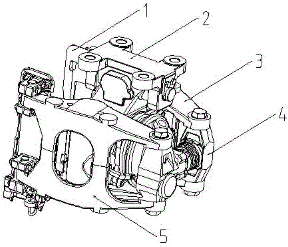 Railway locomotive vehicle braking clamp unit