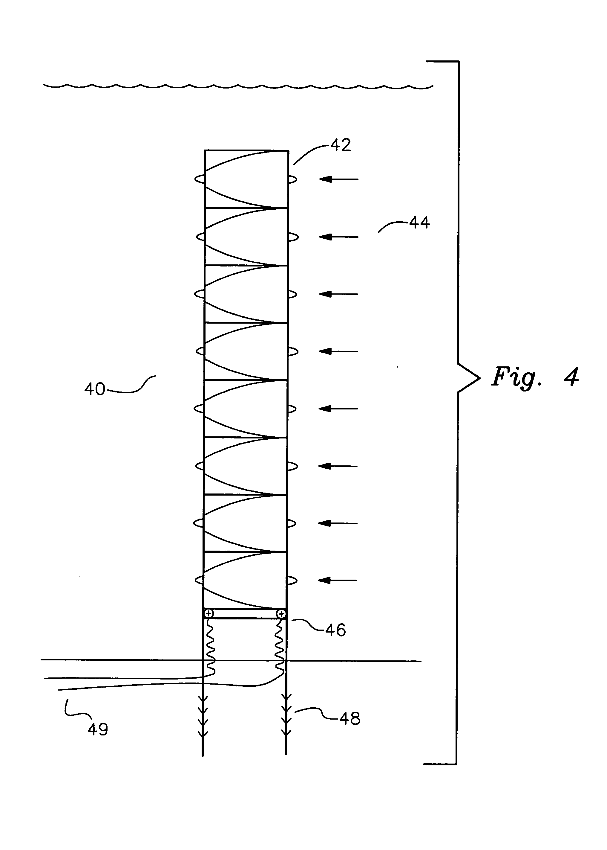 Machine and system for power generation through movement of water