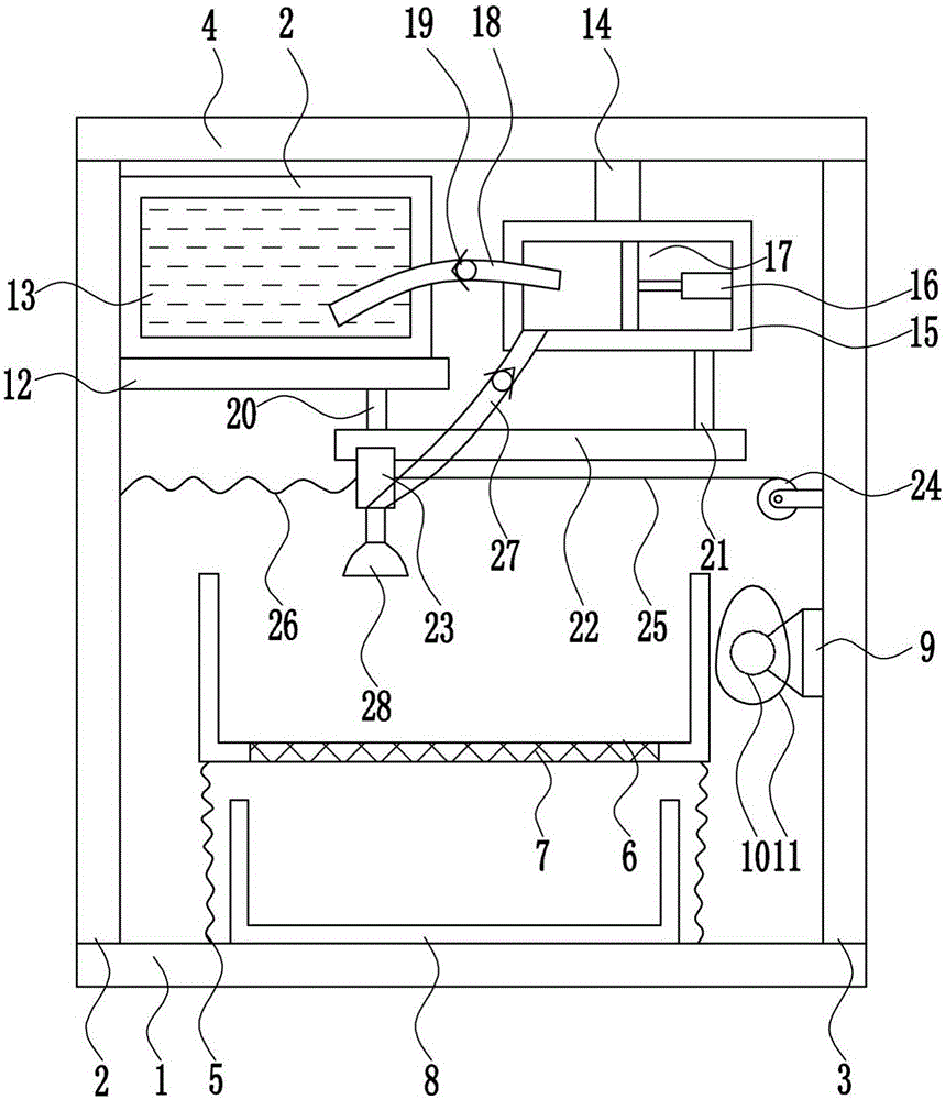 Efficient silicon wafer cleaning device for manufacturing solar photovoltaic cell panel