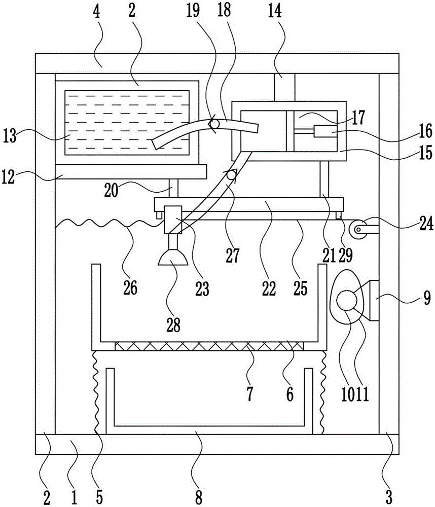 Efficient silicon wafer cleaning device for manufacturing solar photovoltaic cell panel