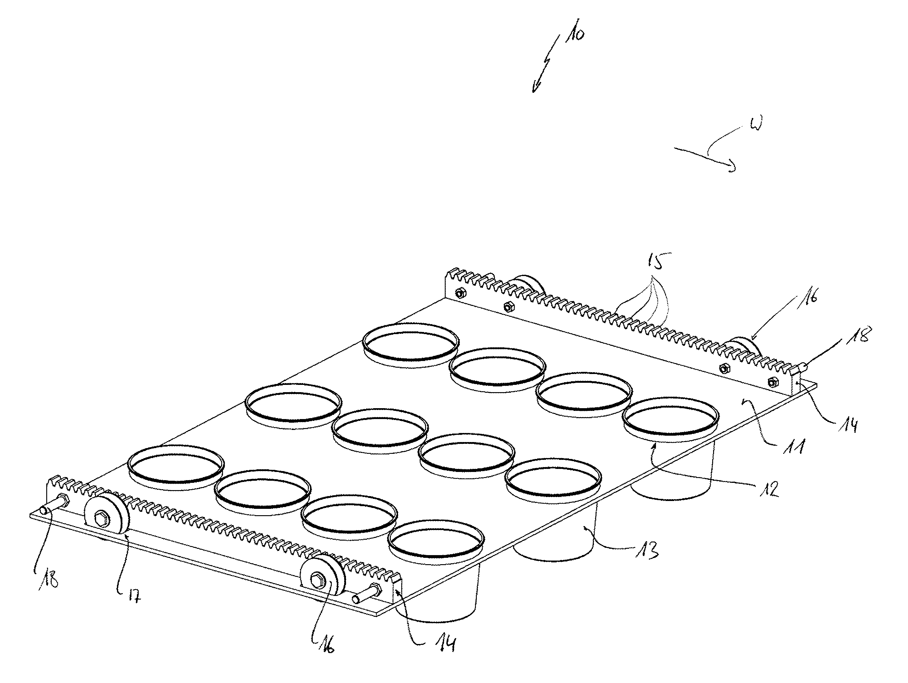 Container filling device