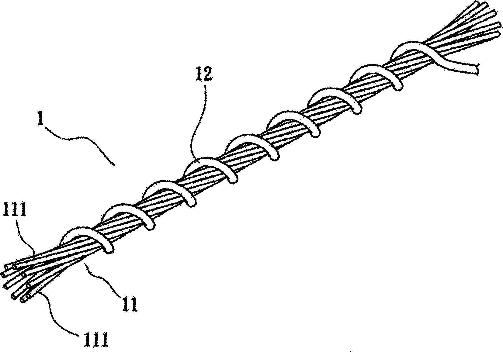 Conductive yarn and cloth structure applying same