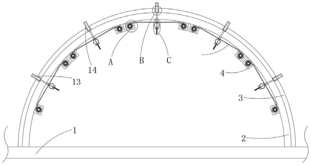 Crop cooling and moisturizing device of agricultural planting greenhouse