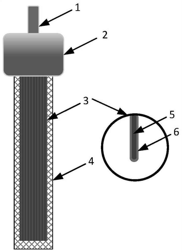 Carbon fiber electrode and preparation method for low-frequency ocean electric field detection