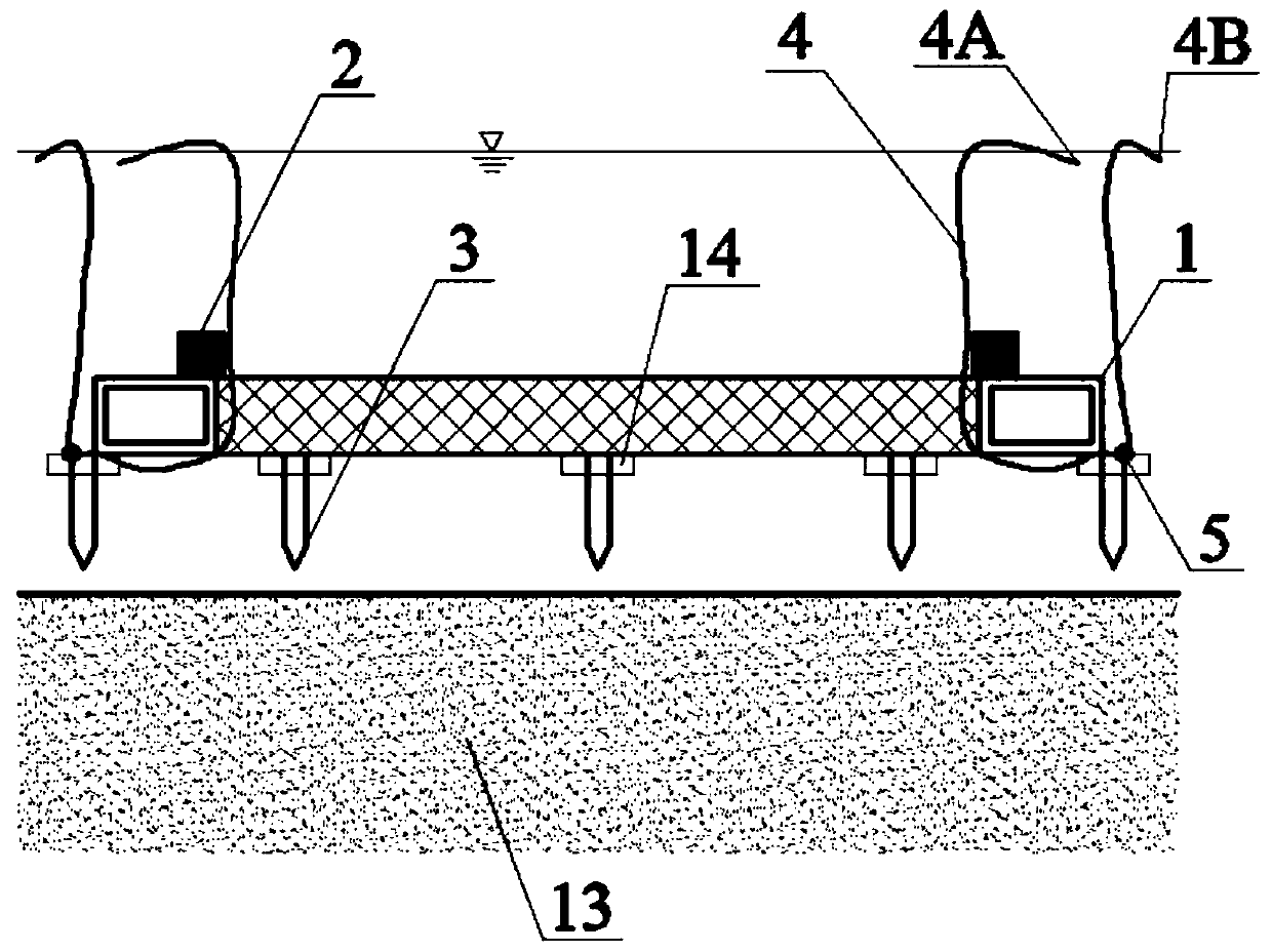 Offshore wind power foundation anti-scouring structure and construction method thereof