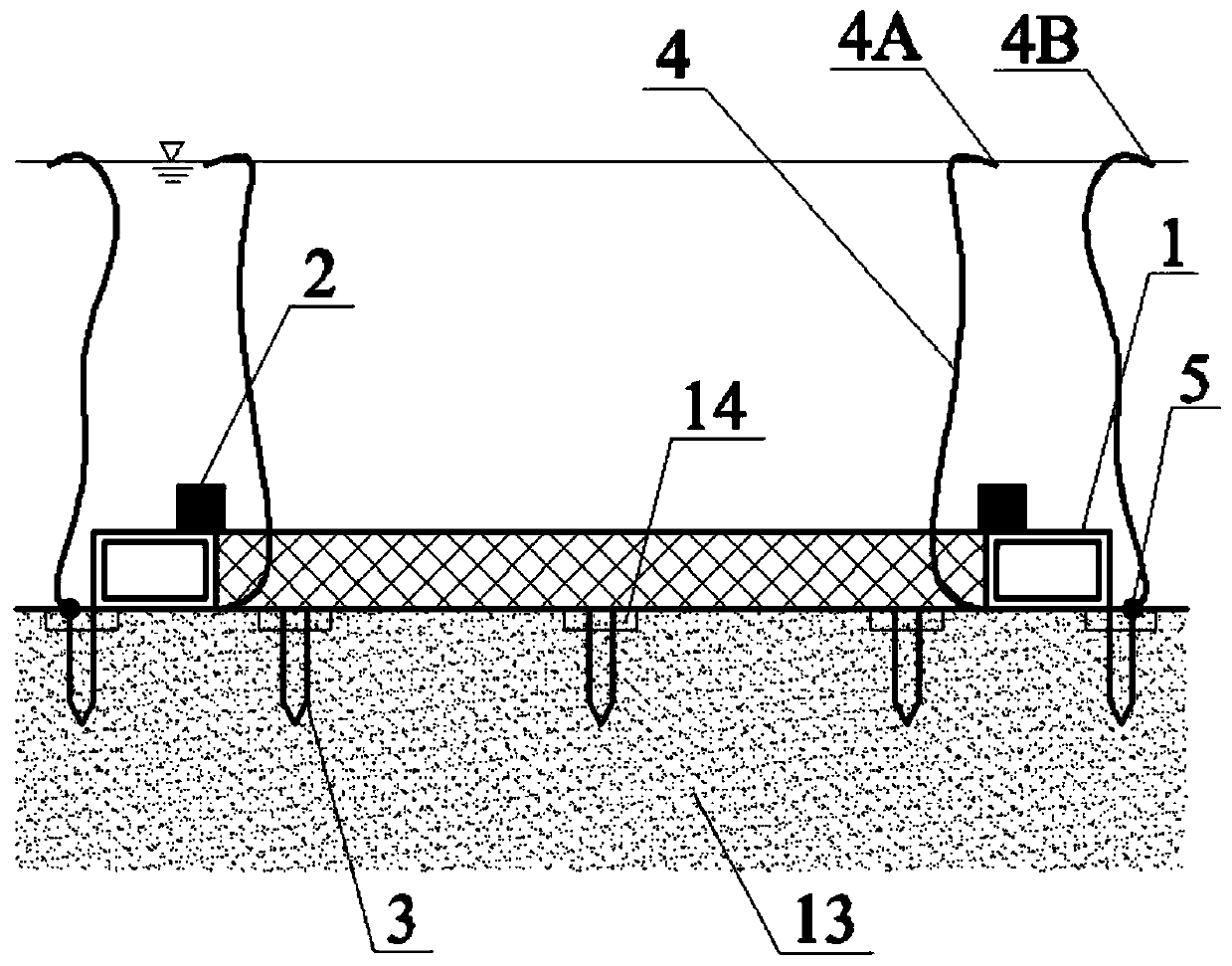 Offshore wind power foundation anti-scouring structure and construction method thereof