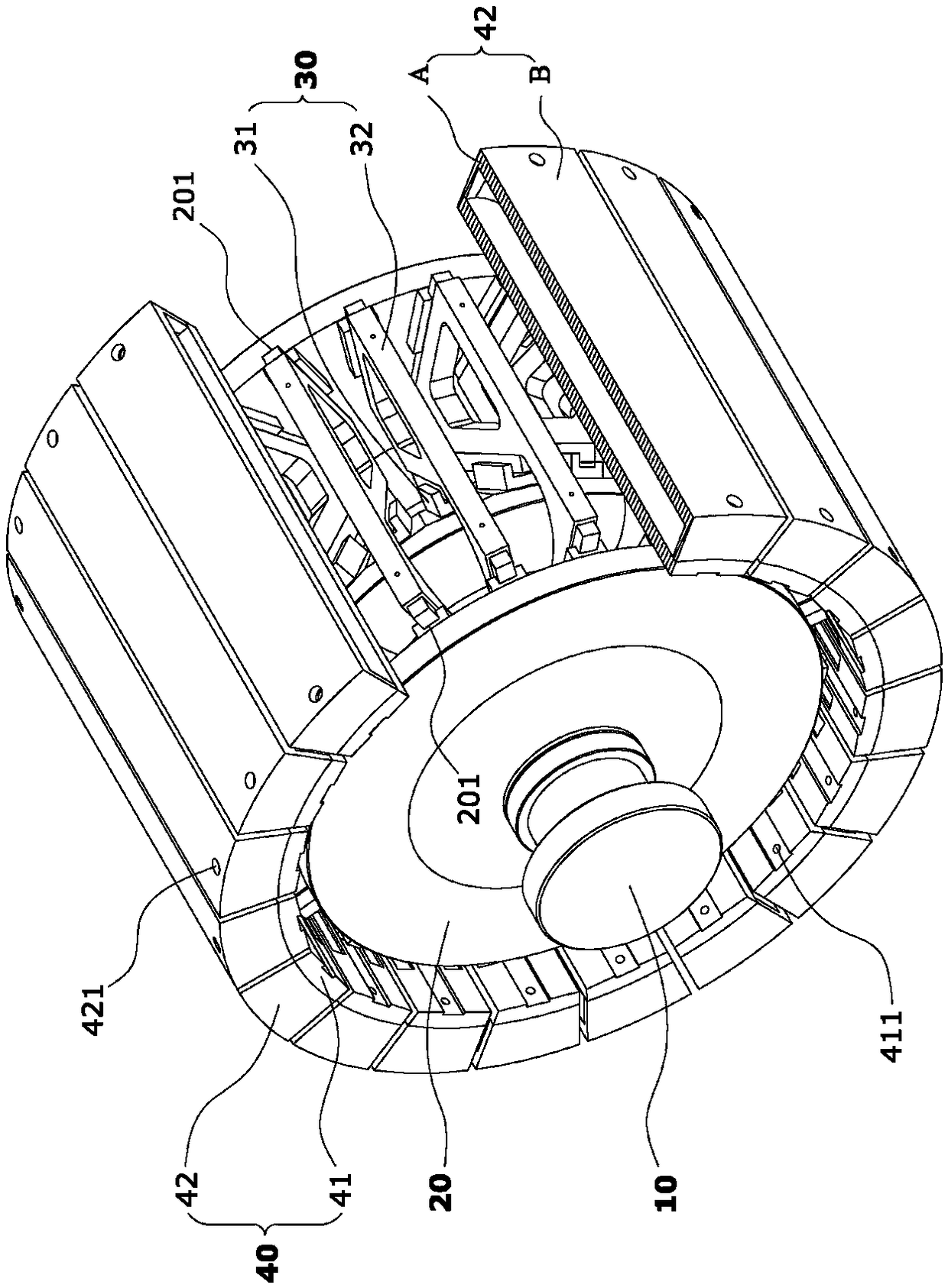 Tire forming drum with improved structure