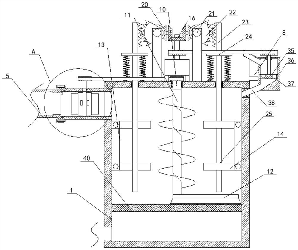 Domestic wastewater filter tank with anti-blocking function