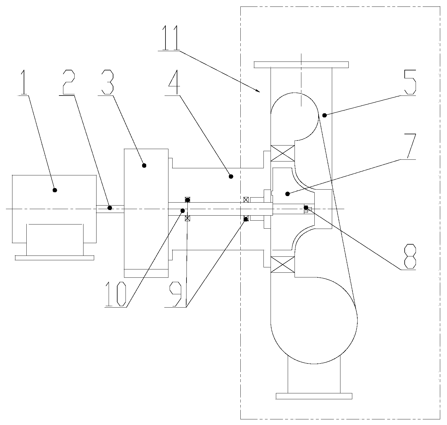 Power generation device of turbine expander