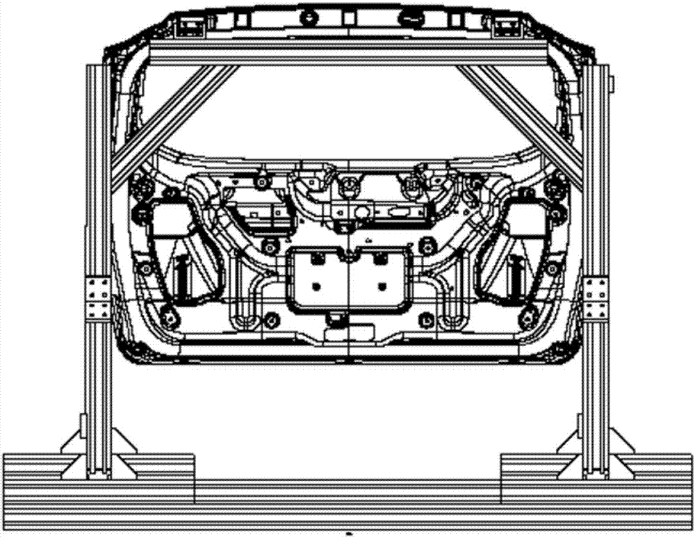 Adjustable electric support rod test rack system and test method thereof