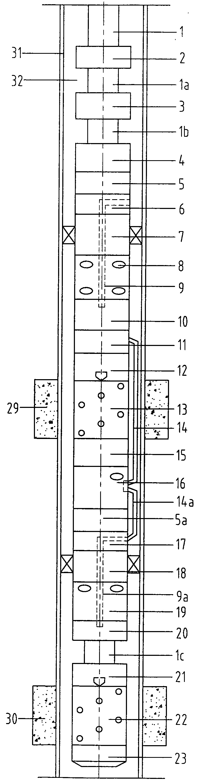 Two-layer delamination perforation-delamination test combined pipe string in one trip and its operation method