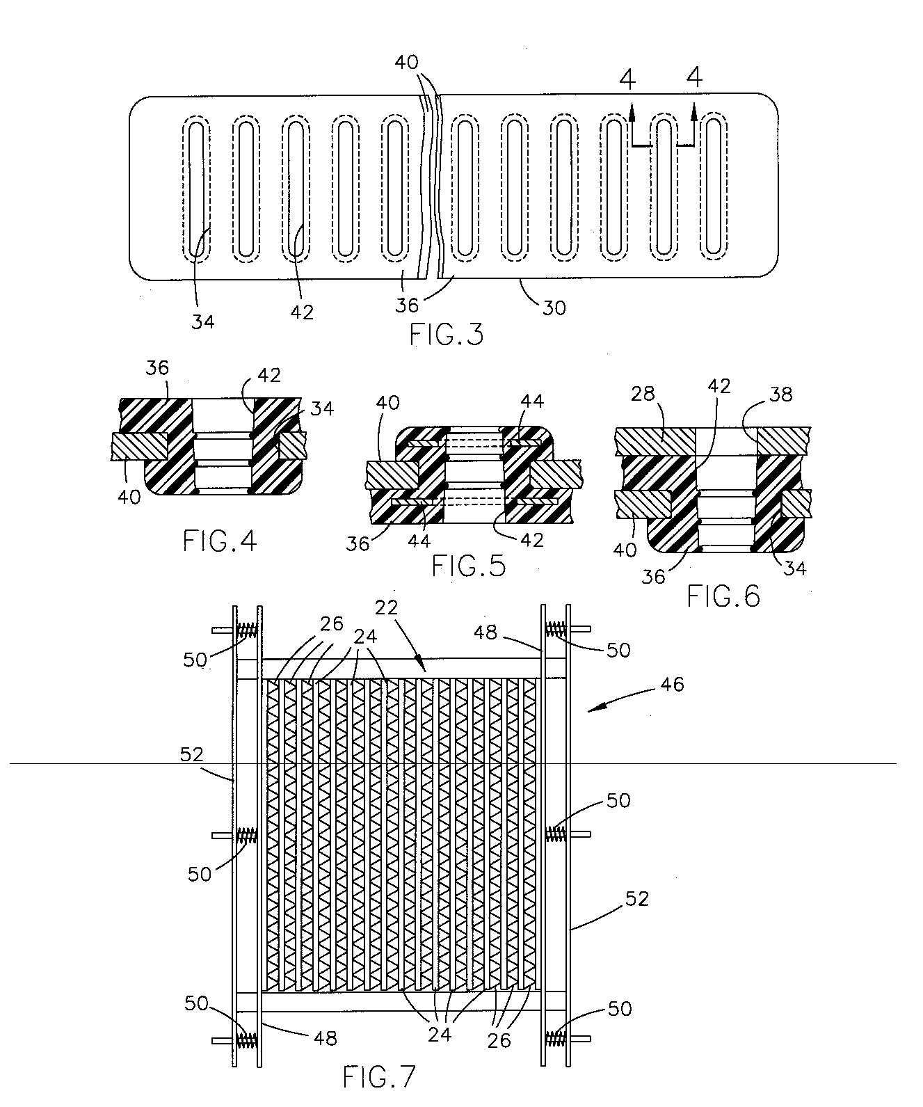 Brazed headerless core assembly for a modular heat exchanger