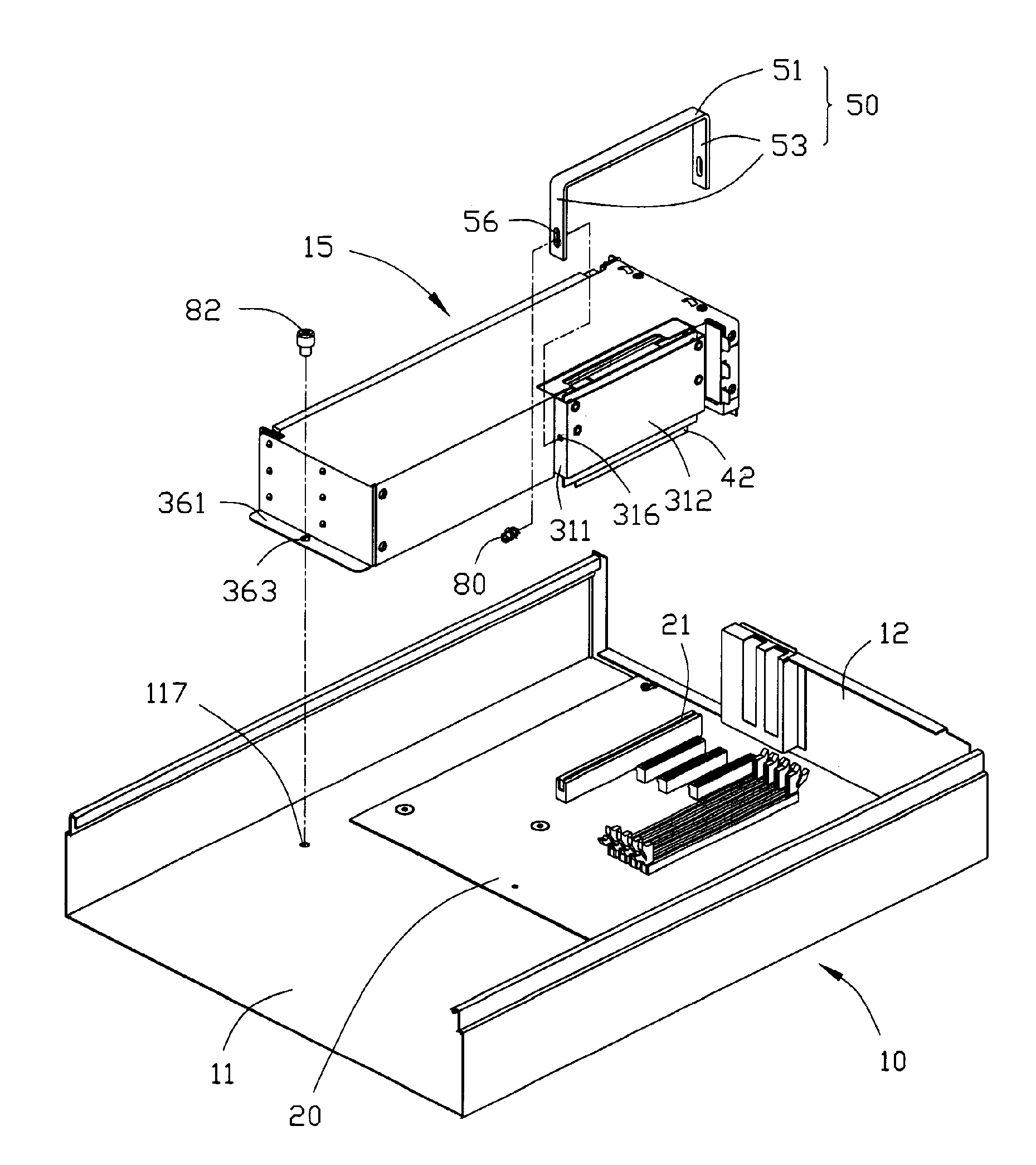 Handle for a riser card assembly