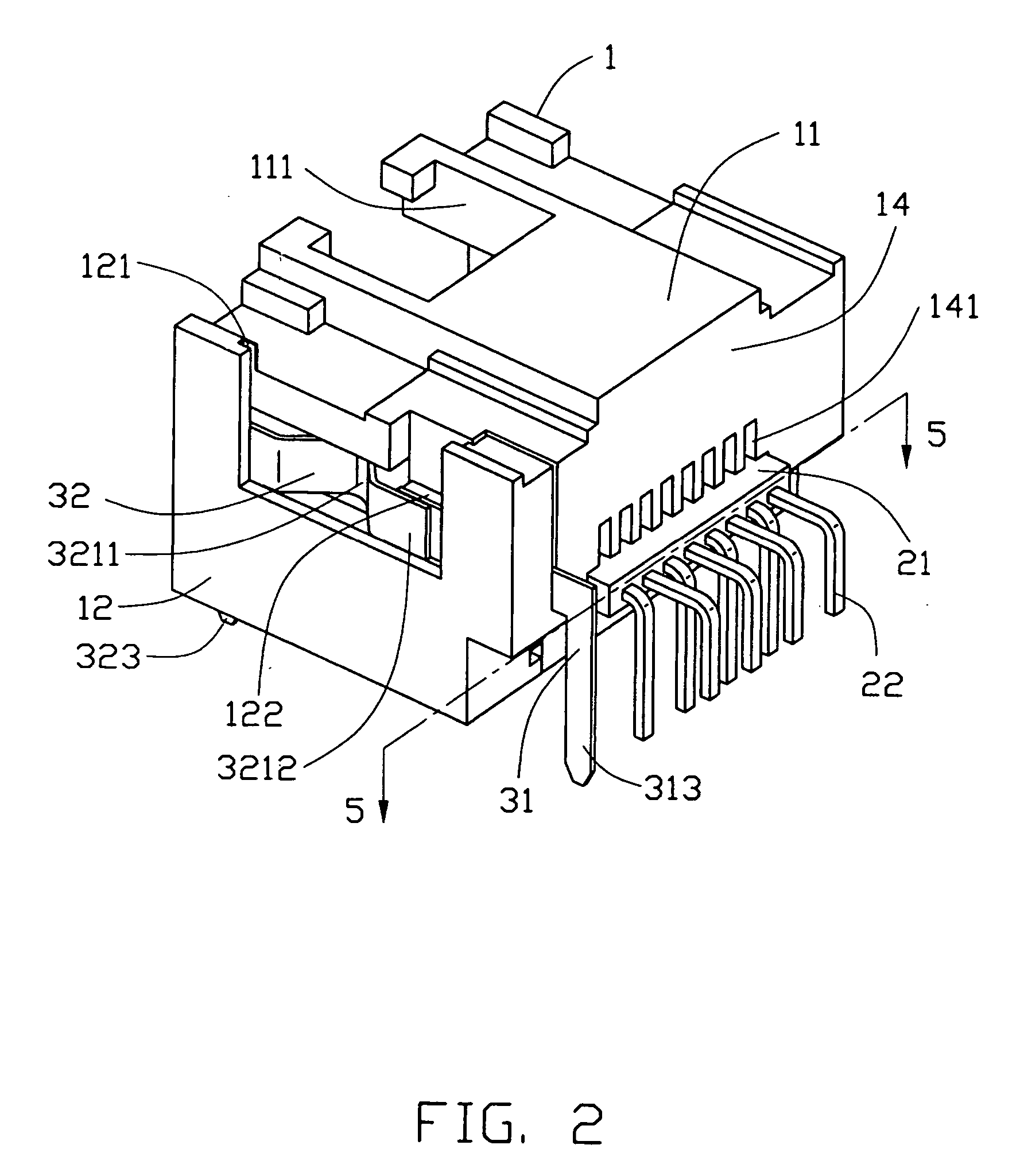 Modular jack with a detective switch