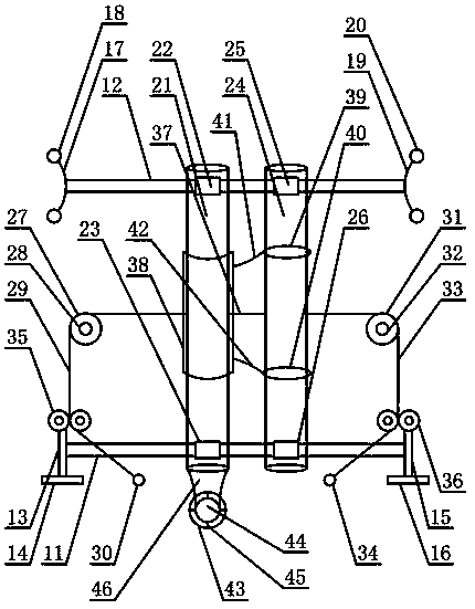 Wall inner air conditioner drainage pipeline device for building construction