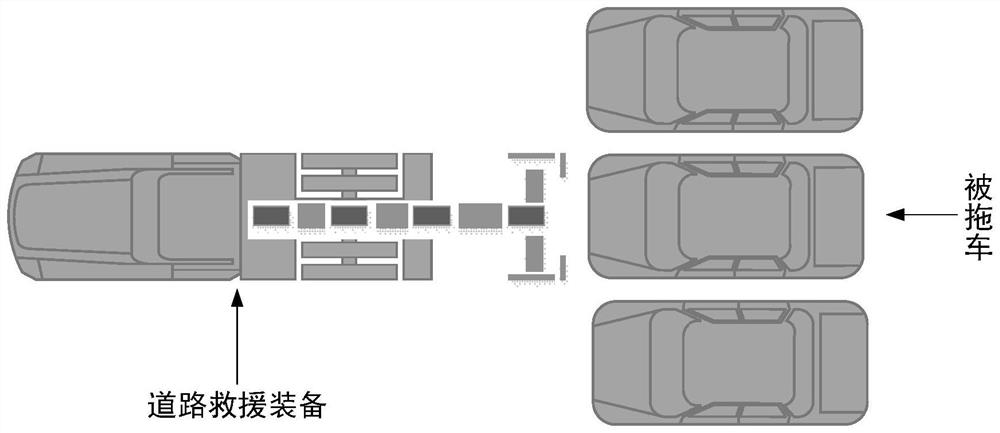 A positive orientation towing induction method for road rescue equipment based on license plate location