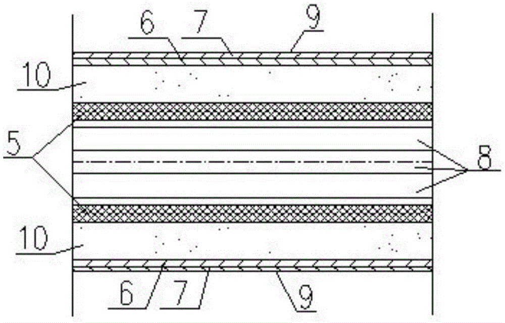 A grouting method for saving the amount of grouting in tensioned sections of prestressed anchor cables