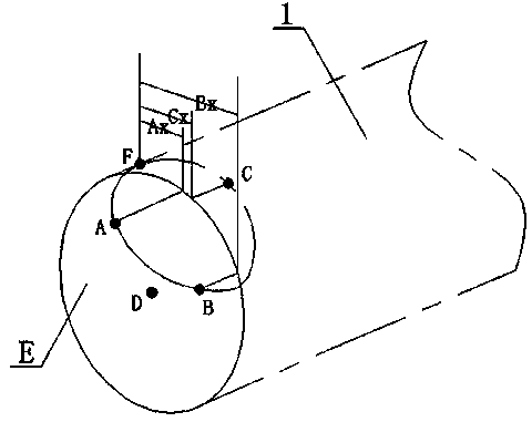 Method for positioning intersecting mouth space of pipe truss secondary rod