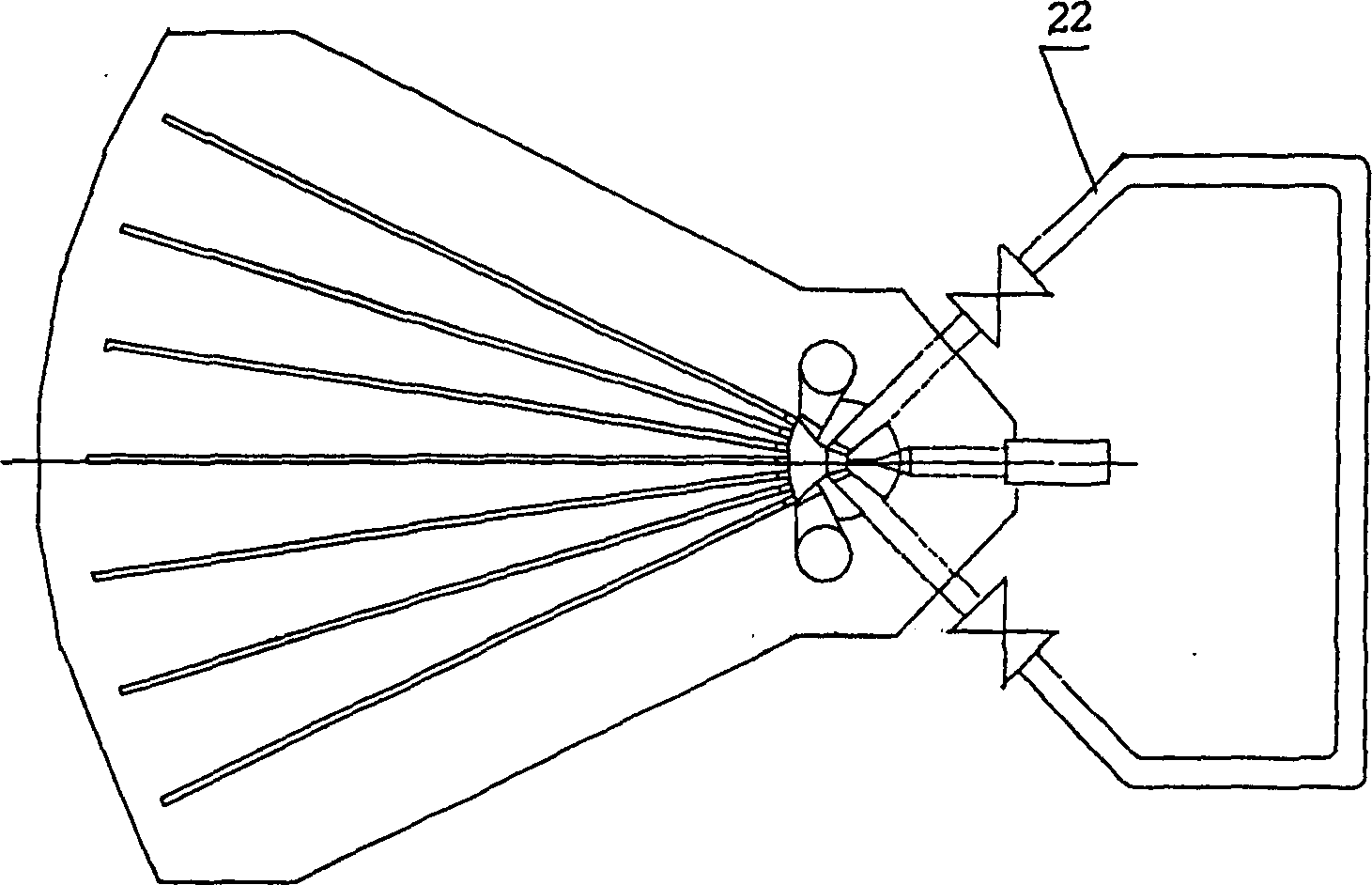 Multi-tube jetting oscillating refrigerator and its refrigeration method