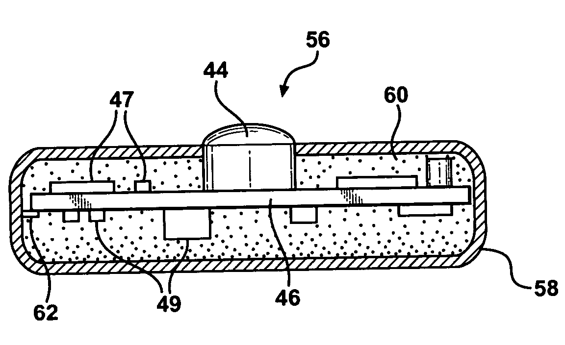 PCB board incorporating thermo-encapsulant for providing controlled heat dissipation and electromagnetic functions and associated method of manufacturing a PCB board