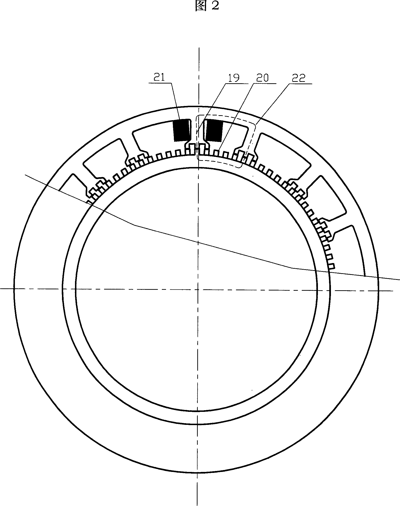 Ultra slow speed, large torsional moment, short magnetic circuit, speed regulation electric motor of heterotype rotor