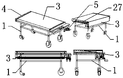 Hospital bed for medical field