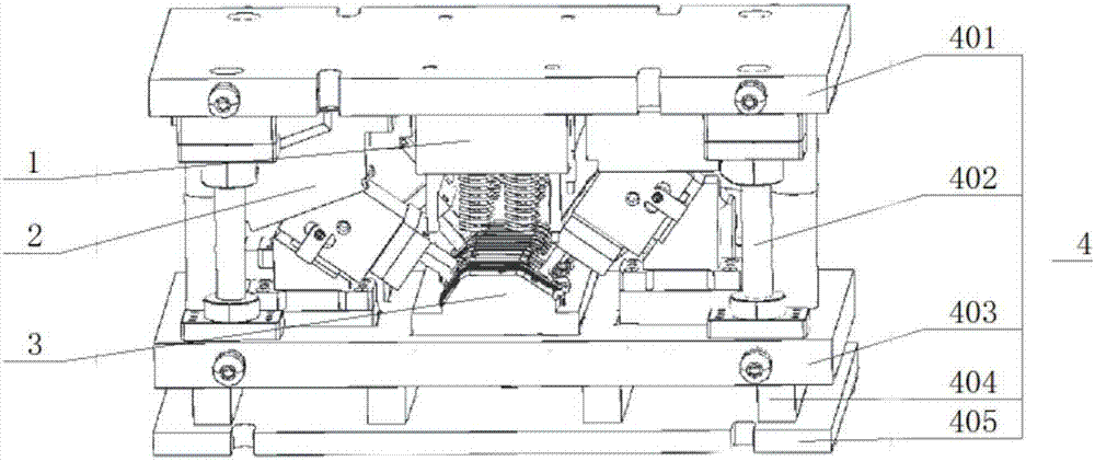 Wedge-shaped piece side cutting mold