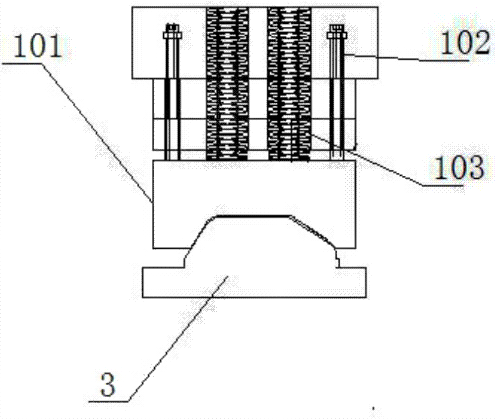 Wedge-shaped piece side cutting mold