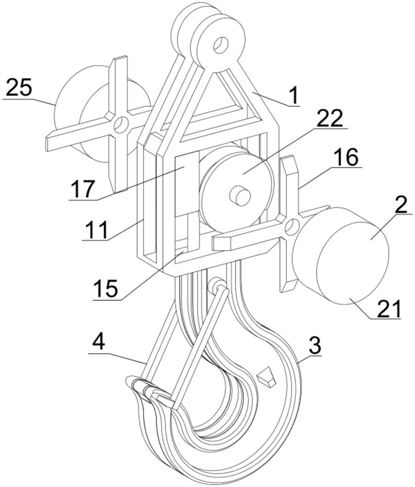 Overall assembly lifting hook device for high-voltage transmission line iron tower and use method of overall assembly lifting hook device