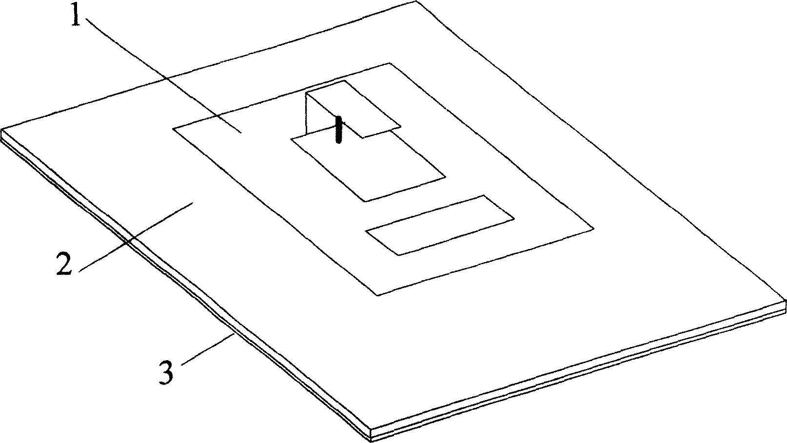 Planar invented F multi-frequency antenna