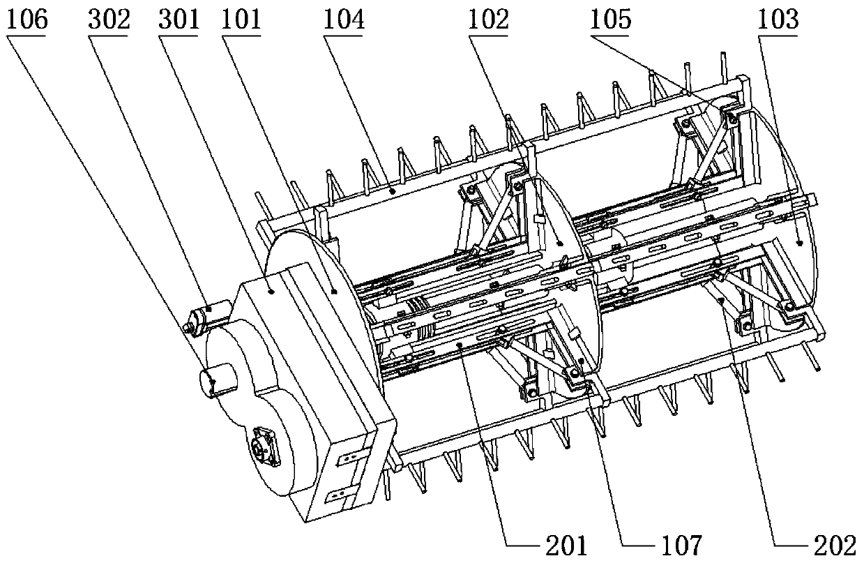 Threshing cylinder with adjustable threshing diameter, adjusting method and combine harvester