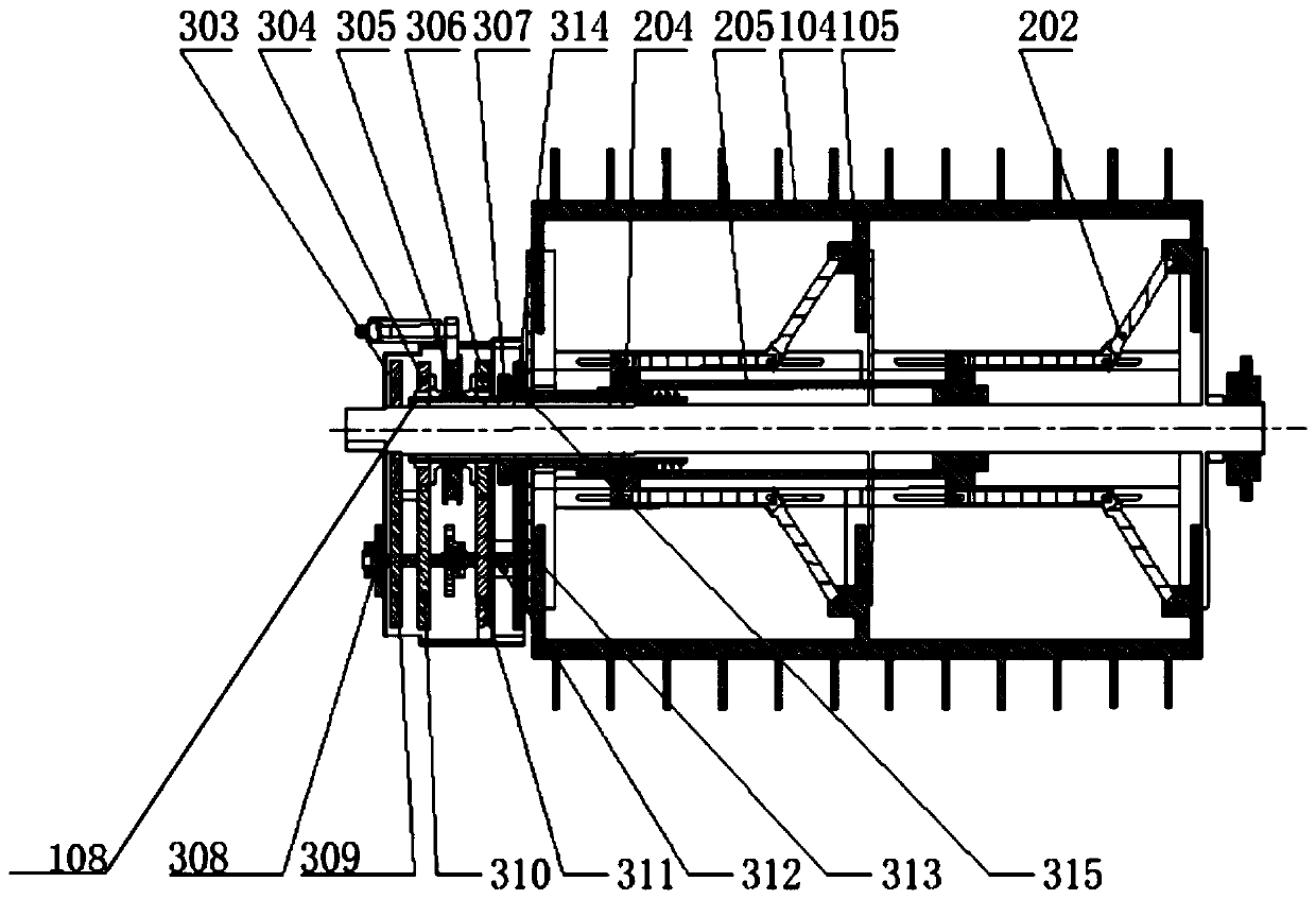 Threshing cylinder with adjustable threshing diameter, adjusting method and combine harvester