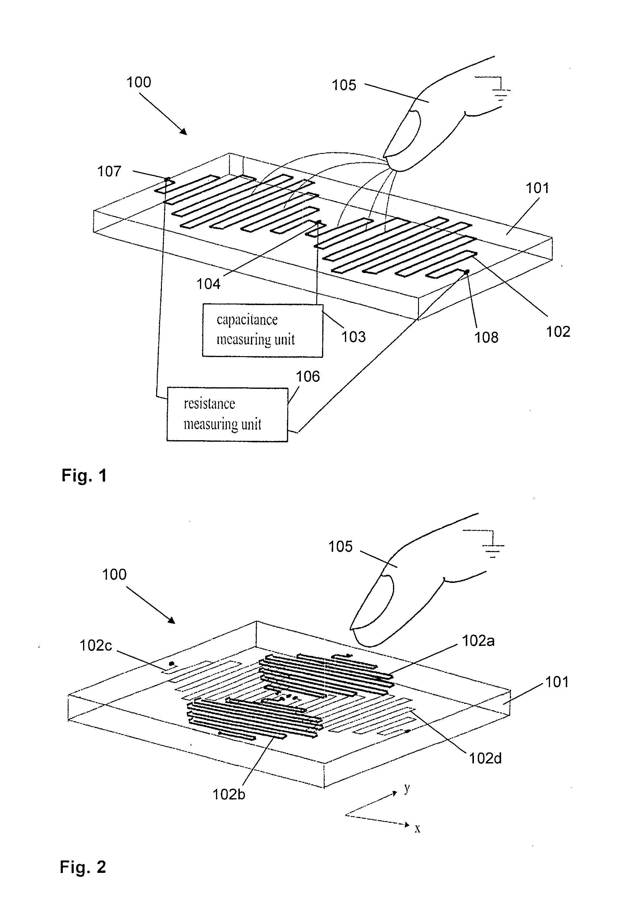 Force sensitive touch sensor