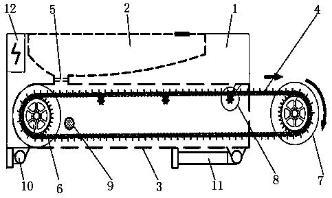 Tool-type gravity mud separation device