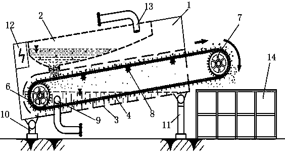 Tool-type gravity mud separation device