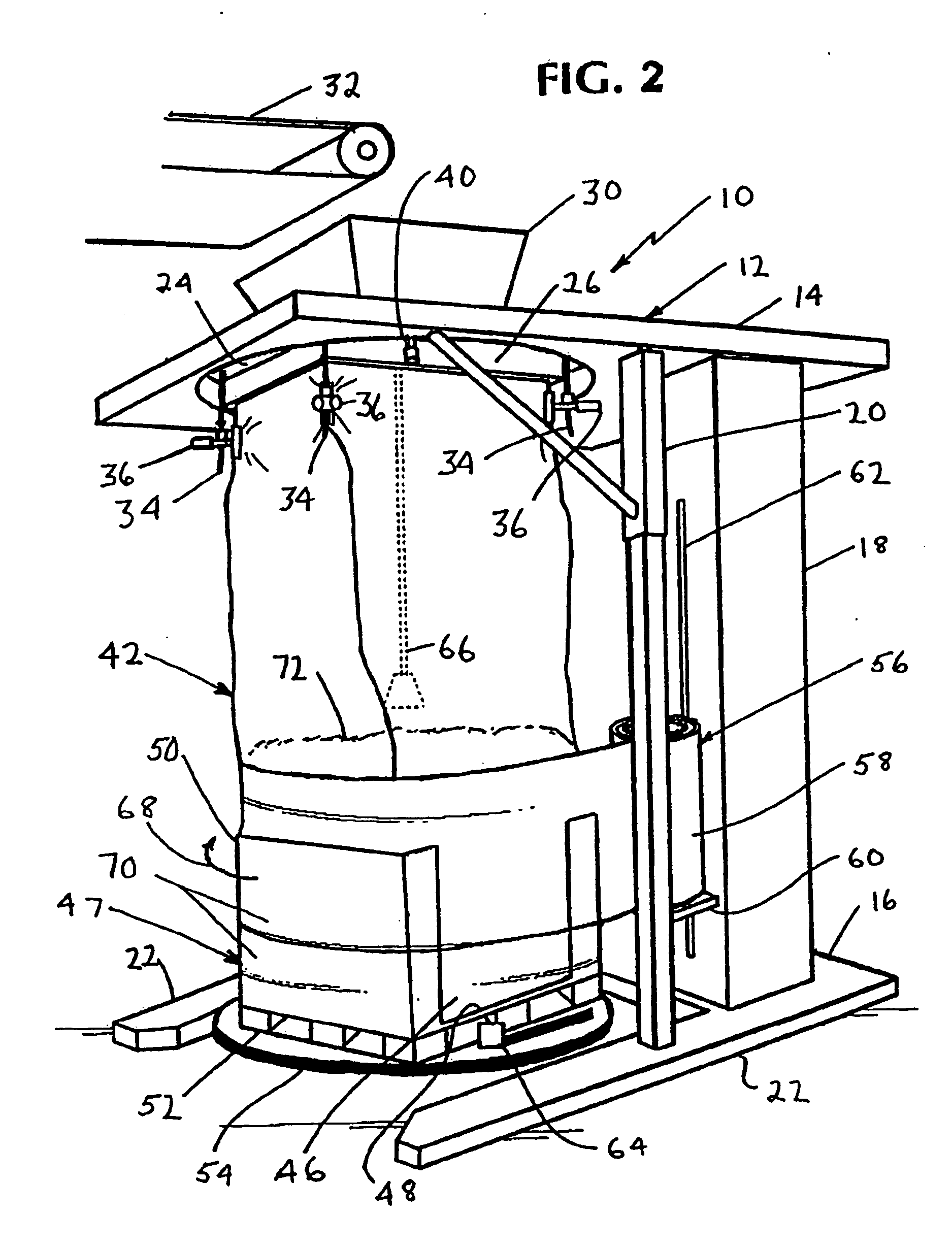 Method for forming a transportable container for bulk goods