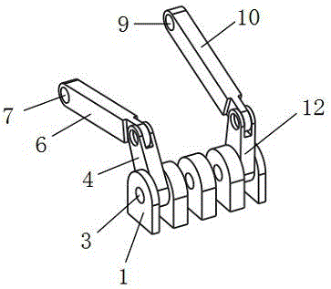 Planar slip type multi-unit connecting rod driving electrical-hydraulic controllable wood forklift