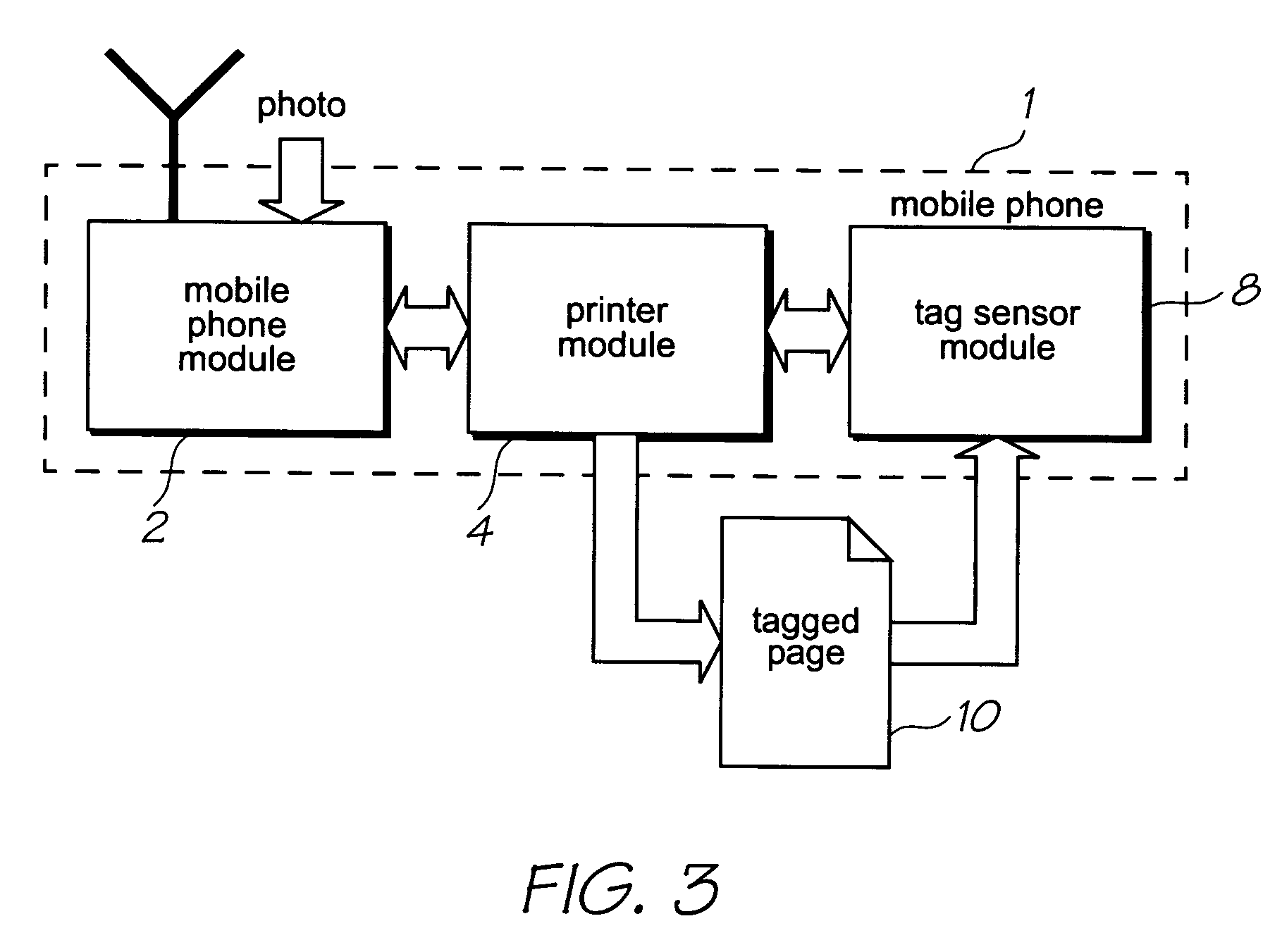 Printhead with an optical sensor for receiving print data