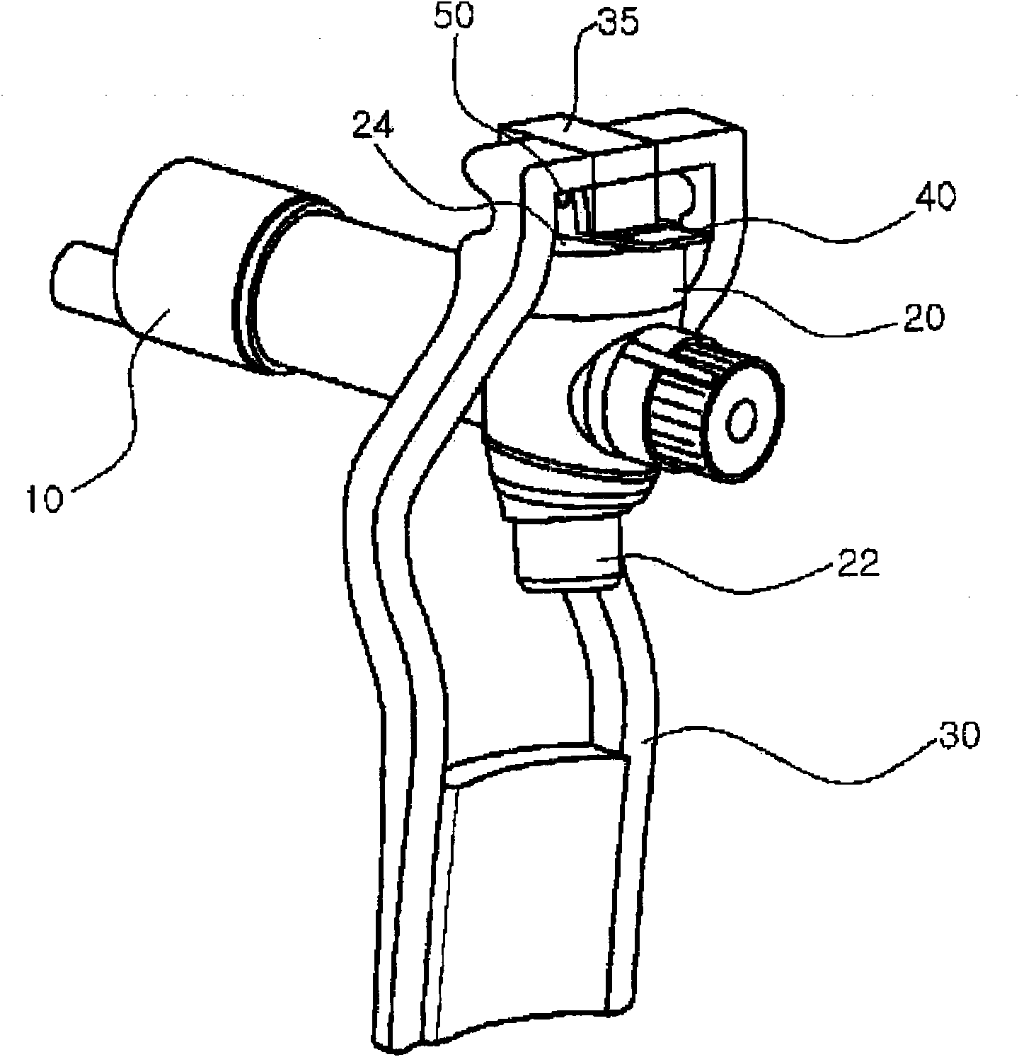 Cock for water purifier having auxiliary lever dispensing water continuously