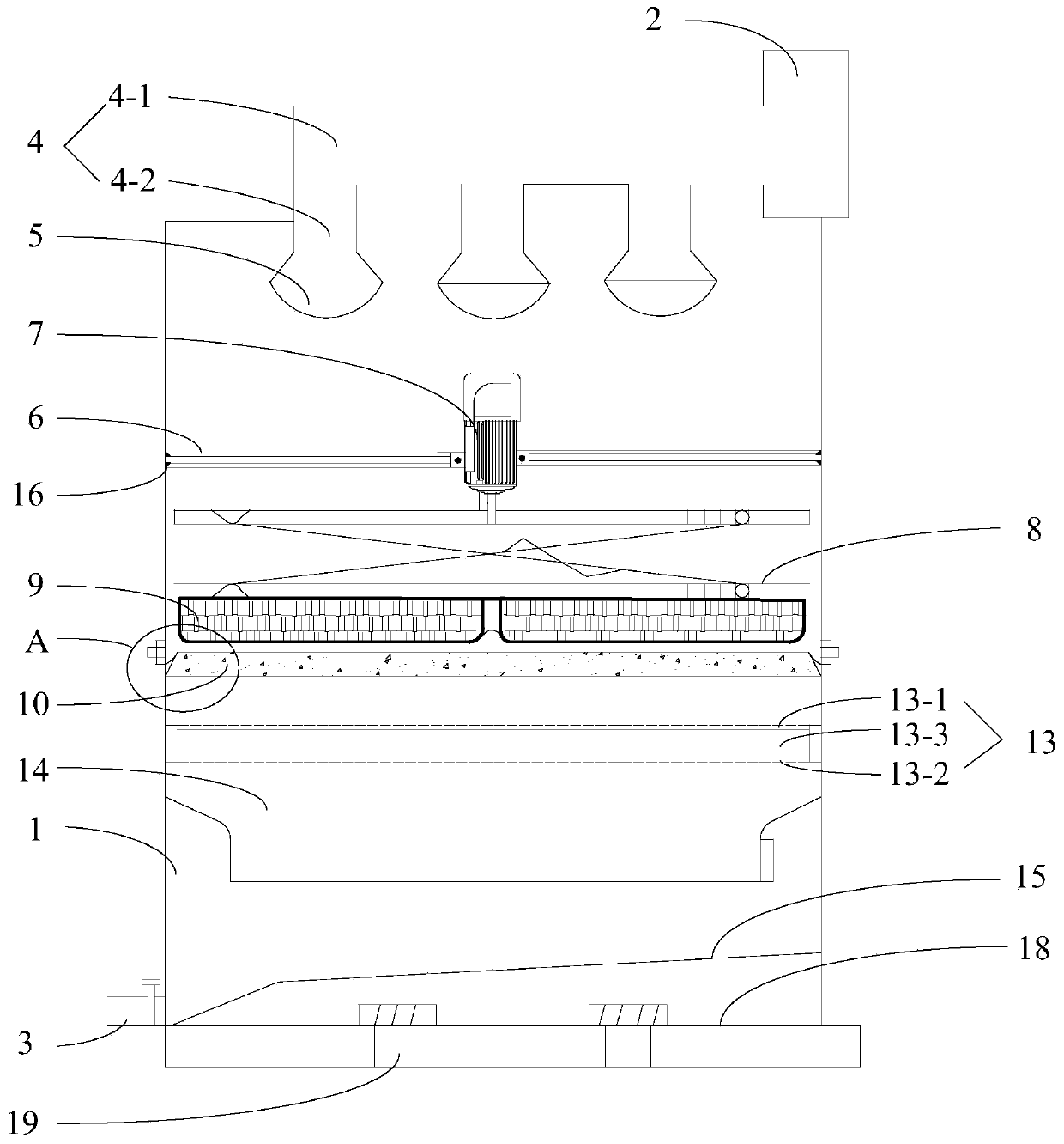 A sewage recovery treatment device