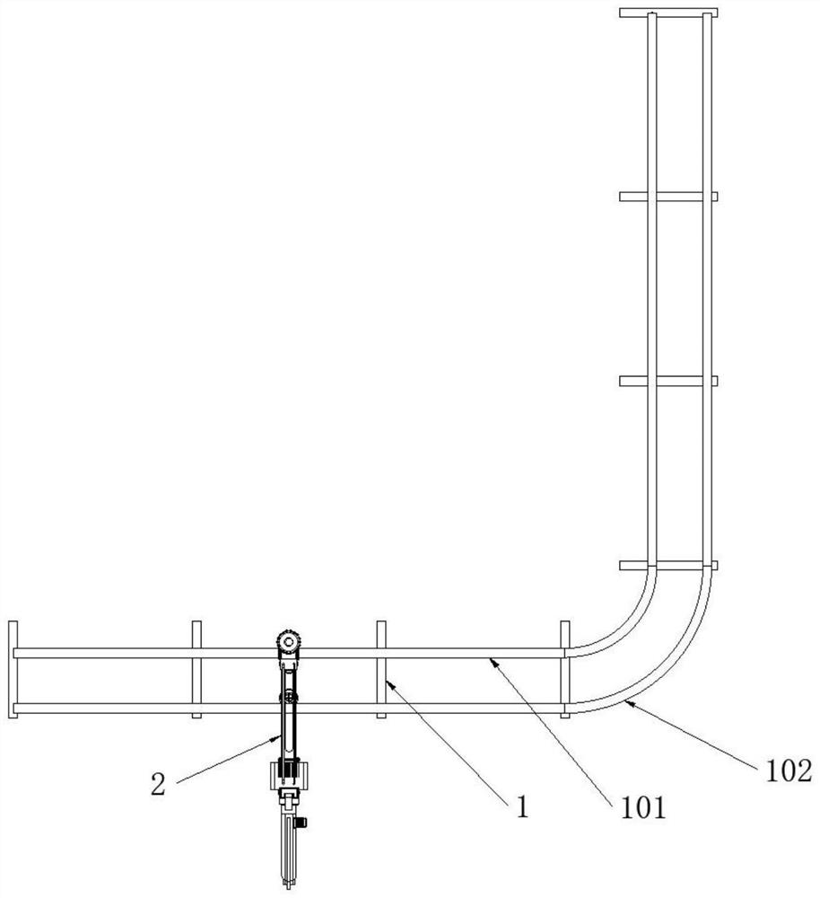 Rail-mounted live information acquisition device for building BIM (Building Information Modeling) model