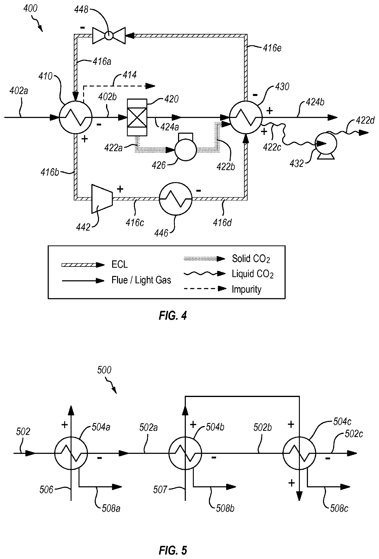 Systems and methods for separating condensable vapors from light gases or liquids by recuperative cryogenic processes