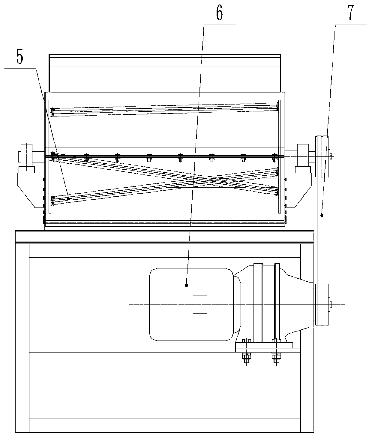 Hulling assembly special for novel oil camellia huller