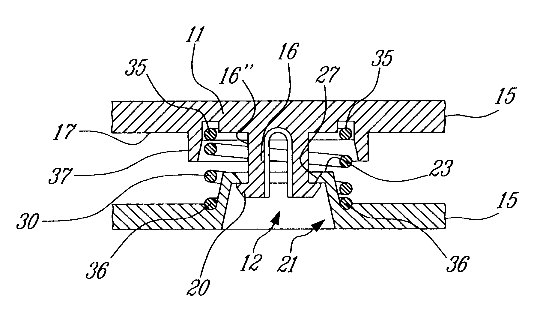 Movement detector pad with resilient plate attachment