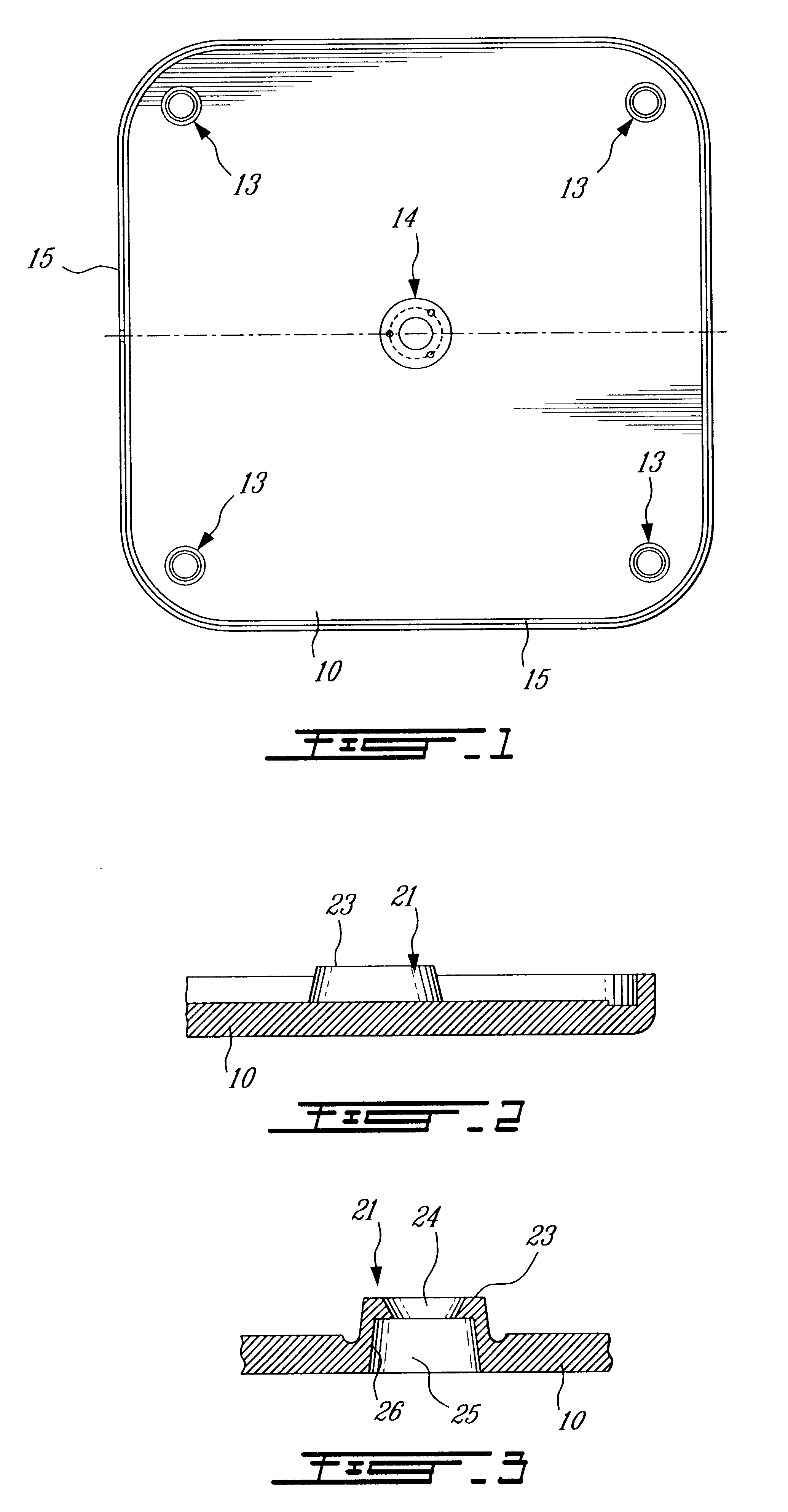 Movement detector pad with resilient plate attachment