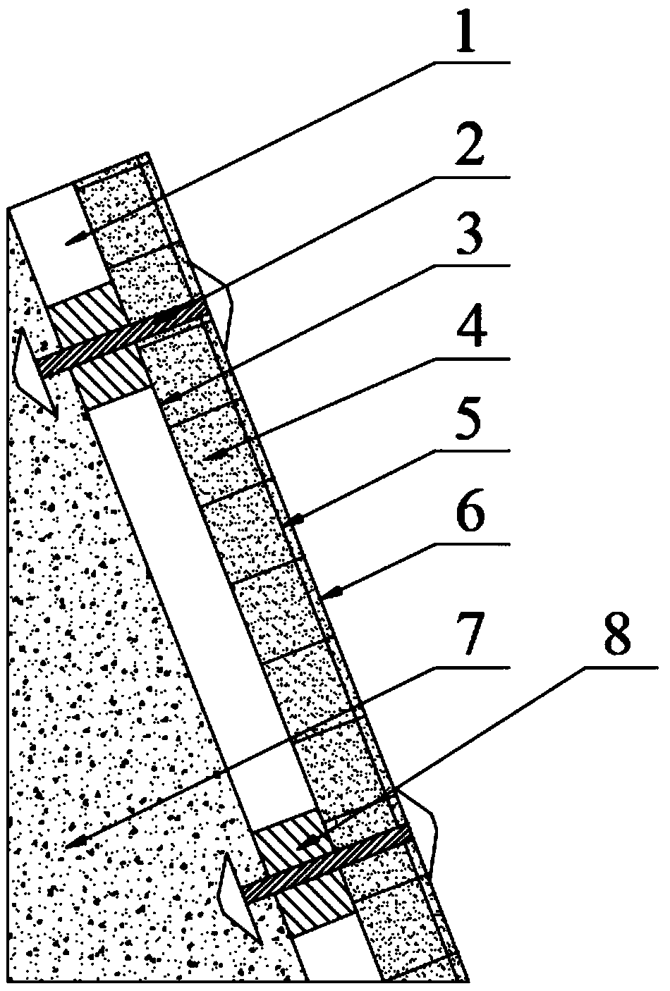 Greening grid device for rock slope and construction method of device