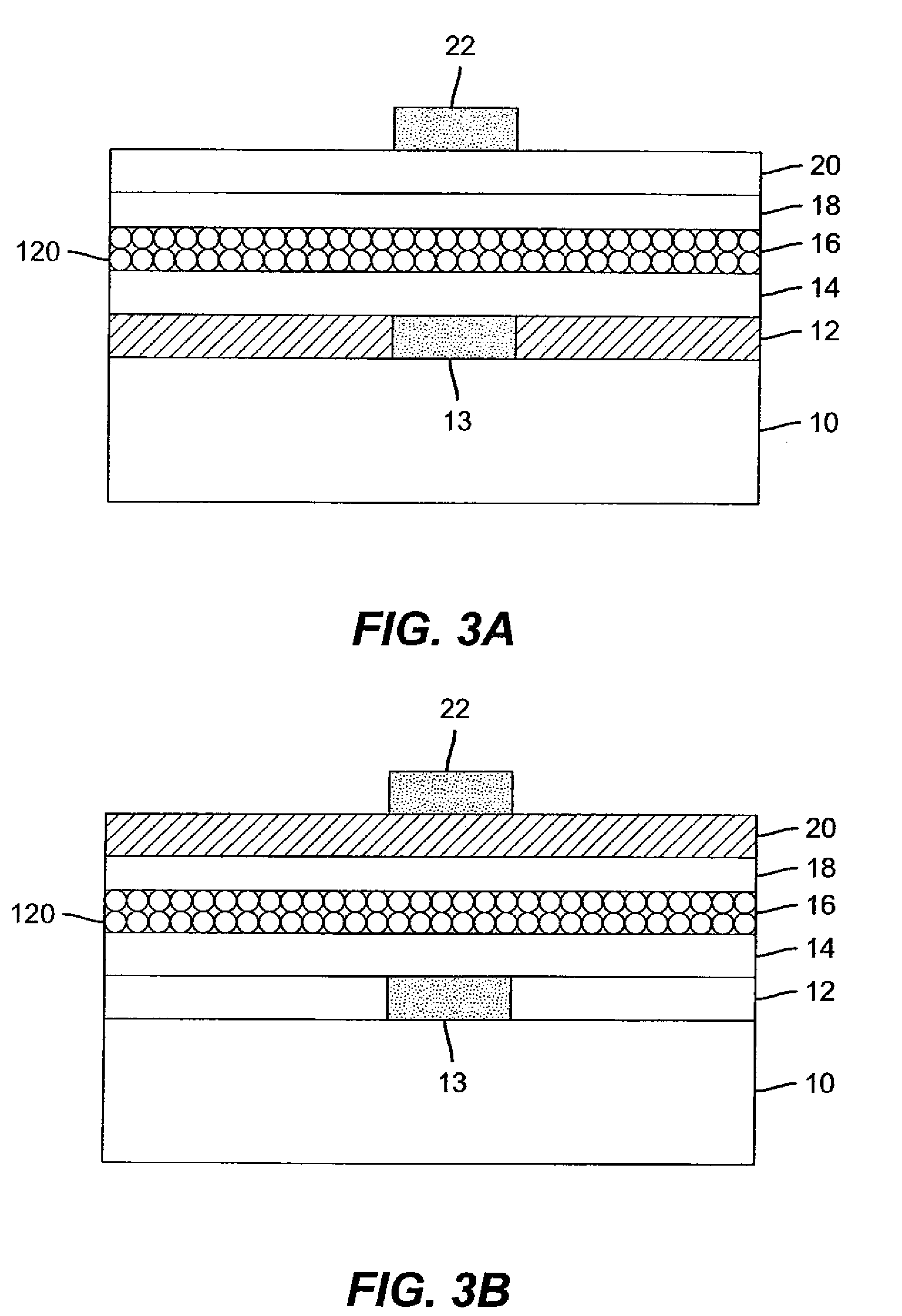 Patterned inorganic LED device